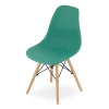 Scaun stil scandinav, Artool, Osaka, PP verde, picioare lemn natur, 46x54x81 cm