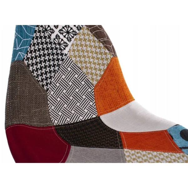 Scaun bucatarie/living, Artool, Seul, textil multicolor, picioare lemn natur, 46.5x56.5x82.5 cm