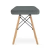 Scaun stil scandinav, Artool, Werk, fara spatar, stofa gri, picioare lemn natur, 42.5x40.5x45.5 cm