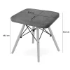 Scaun stil scandinav, Artool, Werk, fara spatar, stofa gri, picioare lemn natur, 42.5x40.5x45.5 cm