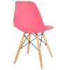 Scaun stil scandinav, Jumi, Eva, PP, lemn, roz, 46x52x81 cm