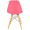 Scaun stil scandinav, Jumi, Eva, PP, lemn, roz, 46x52x81 cm