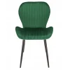 Scaun bucatarie/living, Jumi, Veira, catifea, metal, verde, 52x57x85 cm
