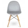 Scaun stil scandinav, PP, lemn, gri, 45x56x77 cm, Cava