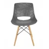 Scaun stil scandinav, PP, lemn, max 100 kg, gri, 45x55x78 cm, Lars