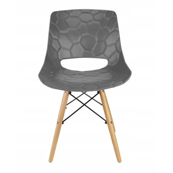 Scaun stil scandinav, PP, lemn, max 100 kg, gri, 45x55x78 cm, Lars
