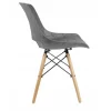Scaun stil scandinav, PP, lemn, max 100 kg, gri, 45x55x78 cm, Lars