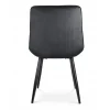 Scaun bucatarie/living, catifea, metal, negru, 54x61x83 cm, Viva