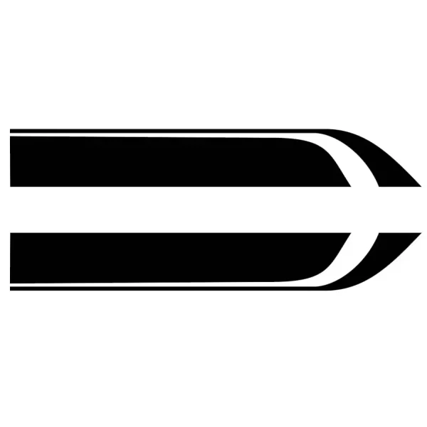 Set 2 stickere autoadezive Tuning, model "Hood Stripes V1", dimensiune 85 x 12 cm, culoare Neagra