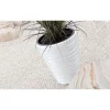 Set 2 ghivece de flori, Sand, rotunde, 38.8x43.6 cm, alb, Prosperplast