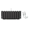 Set 2 jardiniere decorative cu suport metalic, sistem irigare,​​​​​​​ antracit, 38x18x16.2 cm, Boardee Fencycase W