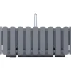 Set 2 jardiniere decorative cu suport metalic, sistem irigare,​​​​​​​ gri, 38x18x16.2 cm, Boardee Fencycase W