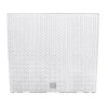 Set 2 jardiniere decorative, imitatie ratan, alb, 58x18x49.8 cm, Rato Case