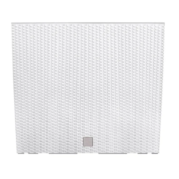 Set 2 jardiniere decorative, imitatie ratan, alb, 58x18x49.8 cm, Rato Case