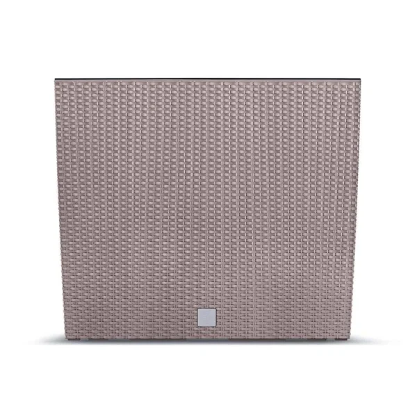 Set 2 jardiniere decorative, imitatie ratan, cafeniu, 58x18x49.8 cm, Rato Case
