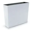 Set 2 jardiniere decorative, imitatie ratan, alb, 58x18x49.8 cm, Rato Case