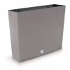 Set 2 jardiniere decorative, imitatie ratan, cafeniu, 58x18x49.8 cm, Rato Case