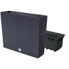Set 2 jardiniere decorative, imitatie ratan, antracit, 58x18x49.8 cm, Rato Case