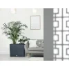 Set 2 jardiniere decorative, imitatie ratan, antracit, 58x18x49.8 cm, Rato Case