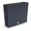 Set 2 jardiniere decorative, imitatie ratan, antracit, 58x18x49.8 cm, Rato Case