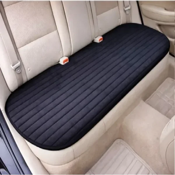 Set 3 piese, protectii scaune si bancheta auto, universale, confortabile, din material textil, culoare Neagra