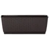Set 4 jardiniere decorative, Prosperplast, imitatie ratan, maro, 49.2x17.2x17.4 cm