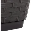 Set 4 jardiniere decorative, Prosperplast, imitatie ratan, maro, 49.2x17.2x17.4 cm