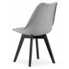 Set 4 scaune bucatarie/living, Artool, Mark, PP gri, picioare negre, 49x55.5x82.5 cm