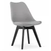 Set 4 scaune bucatarie/living, Artool, Mark, PP gri, picioare negre, 49x55.5x82.5 cm