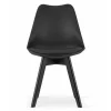 Set 4 scaune bucatarie/living, Artool, Mark, PP negru, picioare negre, 49x55.5x82.5 cm