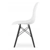 Scaun stil scandinav, Artool, Osaka, PP alb, picioare lemn negru, 46x54x81 cm
