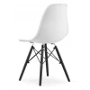 Scaun stil scandinav, Artool, Osaka, PP alb, picioare lemn negru, 46x54x81 cm