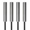Set accesorii semineu, suport cu 4 piese, otel, negru, 22x66 cm