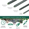 Set 100 araci/suport pentru rosii, castraveti, fasole, metal + PVC, verde, 180x1.6 cm, Artool
