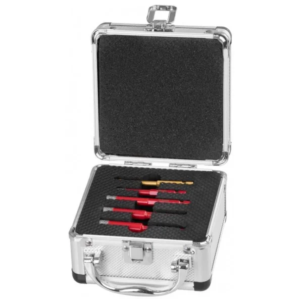 Set burghie diamantate uscate, burghiu de sticla, 5 piese, 6-8-10-12 mm, HEX, Strend Pro Premium