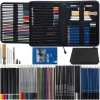 Set desen, schite, cu husa, 72 piese, 21x3.5x30 cm, Malatec