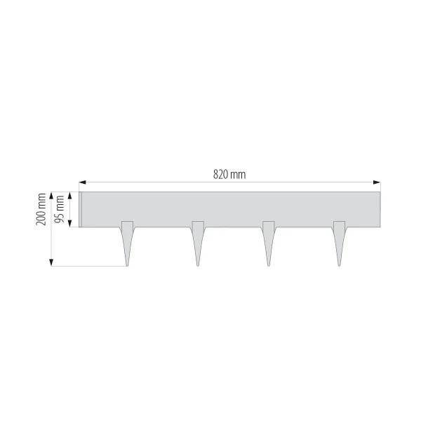 Gard pentru gradina din plastic flexibil, aramiu, model ratan, set 3 buc, 82x9.5/20 cm, 2.40 m, Gardenplast