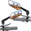 Set 2 Oglinzi retrovizoare pentru bicicleta, reglabile 360 grade, culoare Neagra