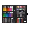 Set pictura si desen pentru copii, trusa plastic neagra, 86 piese, Isotrade