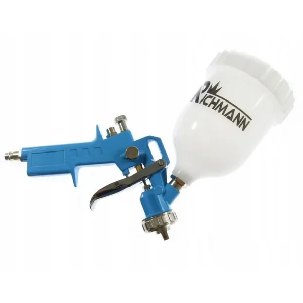 Pistol de vopsit cu accesorii, suflat aer, set 5 piese, 3.4 bar, 600 ml, 1.5 mm, Richmann
