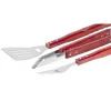 Ustensile pentru barbecue, grill, gratar, inox, maner lemn, set 3 piese