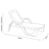 Sezlong de Plaja sau Gradina, reglabil, dimensiune 190 x 46 x 71 cm, material plastic, culoare Verde