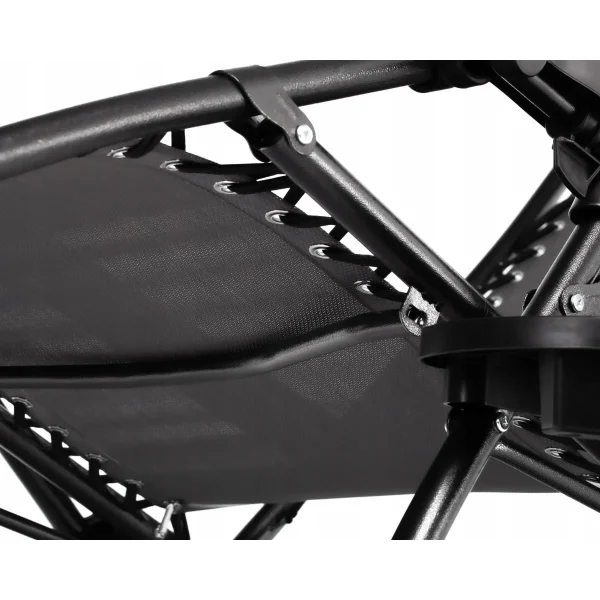 Sezlong pentru gradina, metalic, pliabil, gri, 176x65x106 cm, Chomik