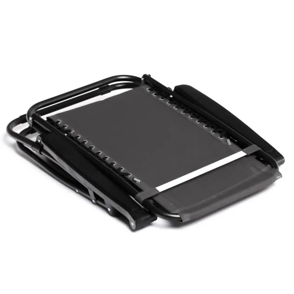 Sezlong pentru gradina, metalic, pliabil, gri, 176x65x106 cm, Chomik