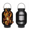 Lampa solara pentru gradina, tip lampion, LED, 12.8x12.8x67 cm