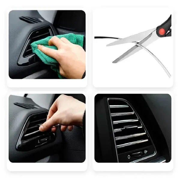 Rola Ornament Auto de tip "U" pentru muchii sau grila ventilatie, 15m liniari, culoare Crom SILVER