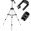 Trepied fotografic din aluminiu, compact, cu suport mobil 3D + Telecomanda Bluetooth