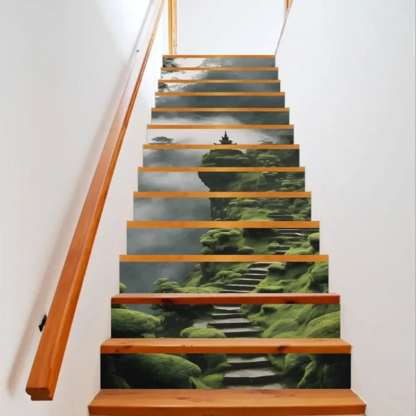 Sticker decorativ pentru scari interioare, print autoadeziv de inalta rezolutie, dimensine 200 x 124 cm, cod: AVX-STAIRS-19