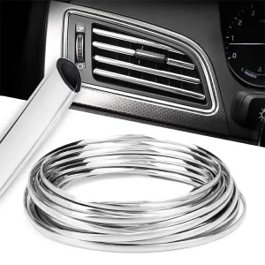 Rola Ornament Auto de tip "U" pentru muchii sau grila ventilatie, 15m liniari, culoare Crom SILVER