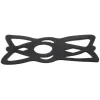 Suport de telefon pentru bicicleta, aluminiu, cu cauciuc, negru, 8x4.5x8 cm, Trizand